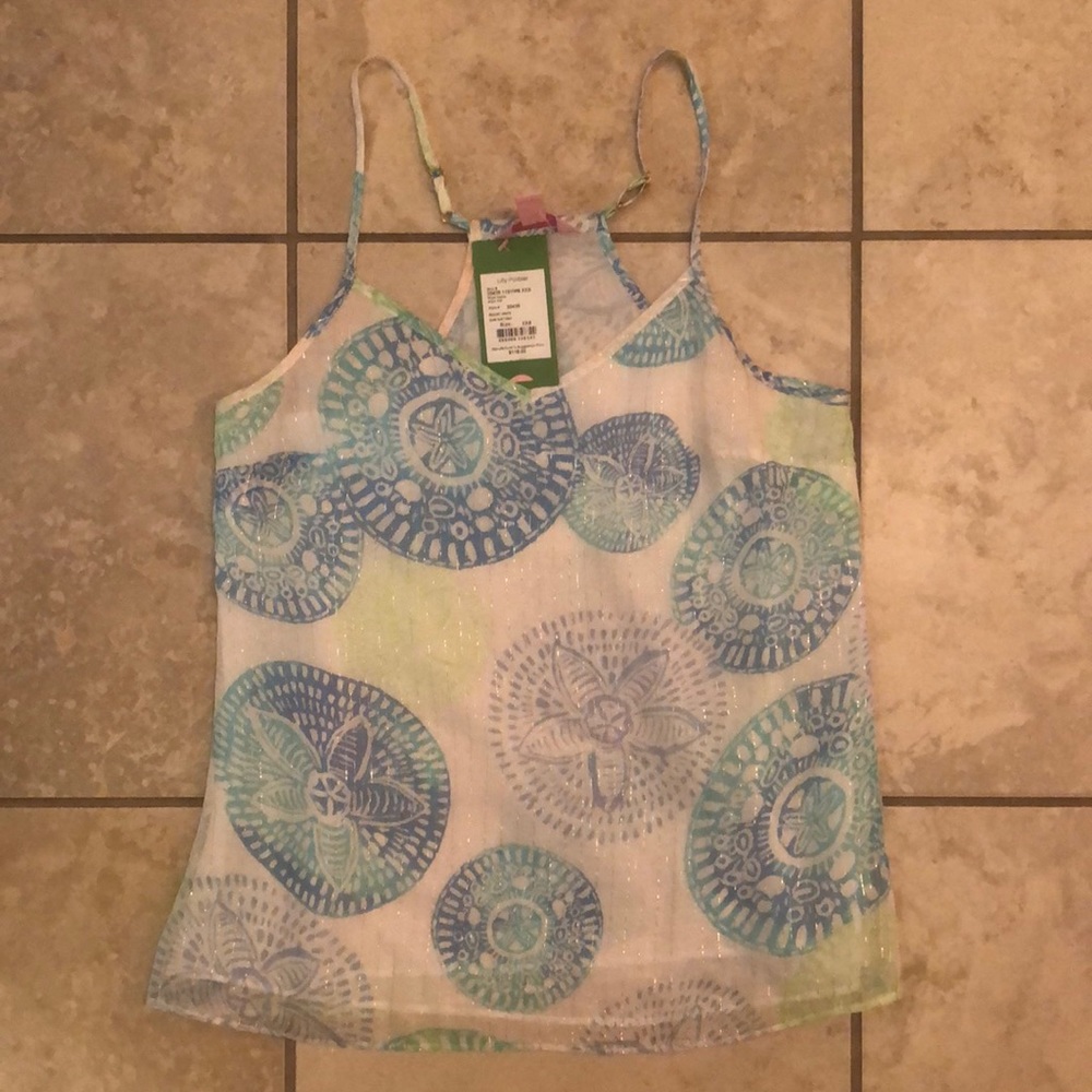 NWT Lilly Pulitzer XXS tank top with adjustable straps